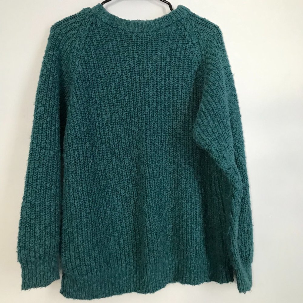 Vintage Teal Blue Chunky Knit Sweater